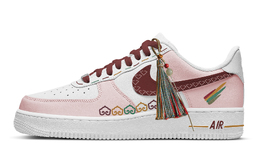 Nike Кроссовки Air Force 1 с облачным принтом, противоскользящие, с амортизацией, низкие, для скейтбординга, мужские, бело-розовые, цвет White Pink cw2288-111（team683-云纹） | white pink