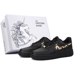 Кроссовки Nike Air Force 1 противоскользящие износостойкие низкие для скейтбординга унисекс черные, цвет Black-Box cw2288-001（team342-荒野猎豹s-box） | black-box