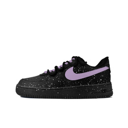 Кроссовки Nike Air Force 1 противоскользящие износостойкие низкие для скейтбординга унисекс черно-фиолетовые, цвет Black Purple cw2288-001(team619-紫色满天星) | black purple