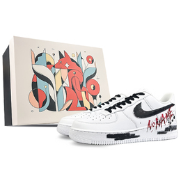 Nike Air Force 1 нескользящие лоу-топ скейтерские кроссовки унисекс белый черный красный, цвет White Black Red cw2288-111(team40-男没有名字2sbox) | white black red