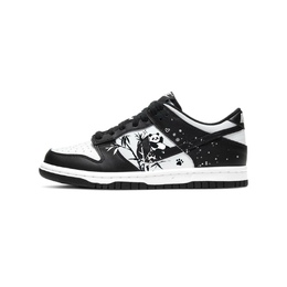 Nike Скользоустойчивые, износостойкие, легкие низкие кеды для скейтбординга Unisex черно-белые, цвет Black White dd1391-100(team502-招手竹子熊猫) | black white