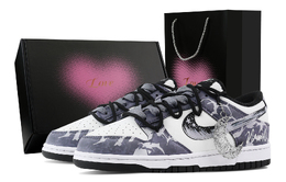 Nike Dunk Purple Night Star Moon, Heart Box нескользящие устойчивые к истиранию низкие скейтбордские кроссовки унисекс - фиолетовый, цвет Purple dd1391-100(team529-紫夜星月-爱心礼盒) | purple