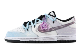 Nike Dunk Purple Tide Whisper нескользящие устойчивые к истиранию низкие скейтборд кроссовки унисекс фиолетово-голубые, цвет Purple Blue dd1391-100(team529-紫汐斓语) | purple blue