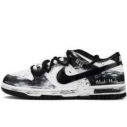 Nike Данк Блич Мамба противоскользящие износостойкие низкие скейтбордские кроссовки унисекс черно-белые черные новогодняя упаковка, цвет Black-New Year Box dd1503-101（team342-死神曼巴s-box） | black-new year box