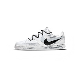 Nike Кроссовки для скейтбординга Court Vision 1 Parallel Spacetime с защитой от истирания и противоскользящей подошвой, низкие, унисекс, черно-белые, цвет Black White dh2987-101（team958-平行时空） | black white