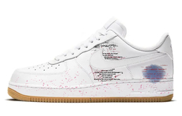 Кроссовки Nike Air Force 1 скейтерские мужские низкие бело-розовые, цвет White Pink dj2739-100(team355-英文涂鸦) | white pink