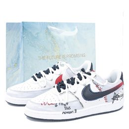 Nike Кроссовки для скейтбординга Court Vision 1 с устойчивостью к истиранию и быстрой сушкой, мужские, серо-красные, цвет Gray Red dm1187-101（team1375-炽燃星迹bag） | gray red