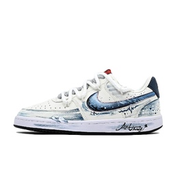 Nike Кроссовки Court Vision Deep Sea Cosmic устойчивые к истиранию нескользящие низкие мужские синие - тёмно-небесный, цвет Dark Sky Blue dm1187-101(team843-深海星辰) | dark sky blue