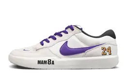 Nike Скейтерские кеды SB Force 58 Low Top унисекс светло-серые с фиолетовым, цвет Light Gray dv5477-006(team65-曼巴信仰24男女同款) | light gray