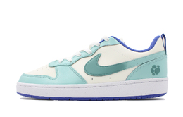 Nike Кроссовки для скейтбординга Court Borough Mint с устойчивостью к истиранию, низкие, унисекс, светло-голубые, цвет Light Cyan dv5456-300（team283-薄荷小熊） | light cyan