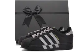 Adidas Кроссовки SUPERSTAR устойчивые к истиранию для скейтбординга низкие унисекс черно-серые, цвет Black Gray eg4959(team拾伍-男女同款黑灰六sbox) | black gray