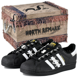Adidas SUPERSTAR противоскользящие износостойкие низкие скейтерские кроссовки унисекс черно-белые - черно-белые премиум подарочная коробка 2 eg4959(team96-黑洞禁2域s-box) | black white-high-end gift box 2