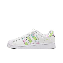 Adidas SUPERSTAR Neon Resonance устойчивые к истиранию низкие скейтбордские кроссовки унисекс белый - белый, цвет White eg4958(team499-霓虹共鸣） | white