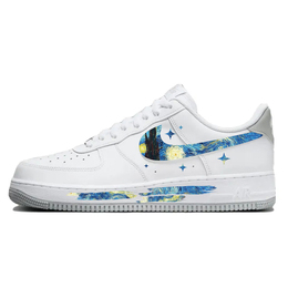 Кроссовки Nike Air Force 1 Slip Resistant с противоскользящей подошвой, устойчивые к истиранию, дышащие, низкие, для скейтбординга, мужские, бело-серые, цвет White Gray fj4146-100(team10-星空夜) | white gray