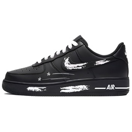 Кроссовки Nike Air Force 1 Star Graffiti противоскользящие износостойкие низкие для скейтбординга унисекс черные, цвет Black fv5951-001(team979-星星涂鸦） | black