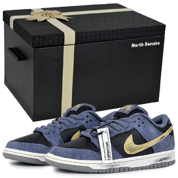 Nike Dunk SB устойчивые к истиранию низкие скейтерские кроссовки унисекс пыльно-голубой черный - черный пыльно-голубой 2, цвет Black Dusty Blue 2 hf3063-002(team96-蓝金逸梦1s-box) | black dusty blue 2