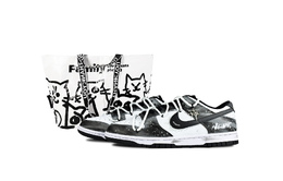 Nike Фрагмент памяти Dunk устойчивые к истиранию низкие скейтерские кроссовки унисекс черно-белые черно-белые (сумка для покупок), цвет Black White (Shopping Bag) hf5441-100(team619-记忆碎片s-box) | black white (shopping bag)