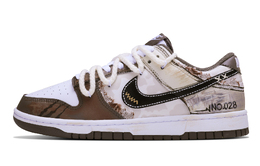 Nike Кроссовки Dunk устойчивые к истиранию и скольжению мужские низкие коричневые, цвет Brown hf5441-111（team398-绣色黄昏） | brown