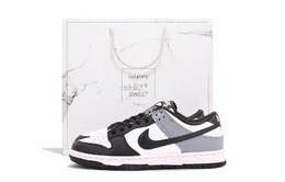 Nike Данк Коверидж нескользящие и устойчивые к истиранию низкие скейтборд кроссовки унисекс черный серый белый, цвет White hf5441-100(team拾伍-男女同款-黑灰sbox) | white
