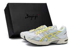 Asics Gel 1130 Амортизирующие износостойкие низкие кеды для повседневного бега унисекс белый серый желтый, цвет White Gray Yellow 1201a256-118(team80泉水清歌黄sbox) | white gray yellow