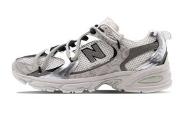 New Balance Нью Баланс 530 противоскользящие износостойкие дышащие легкие низкие кеды унисекс светло-молочный чай экрю, цвет Ecru mr530aa1(team147-目光凋零) | ecru