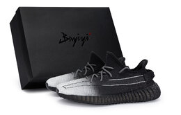 Adidas Yeezy Boost 350 V2 повседневные кроссовки унисекс низкие бело-черные белые, цвет Black White hq4540(team80-男女同款渐变黑白s-box) | black white