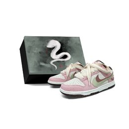 Nike Скользоустойчивые износостойкие низкие скейтерские кроссовки Dunk унисекс розово-зелено-коричневые розовые, цвет Pink hv1799-161(team501前程巳锦薄荷生巧box) | pink