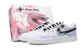 Nike Кроссовки Court Vision 1 мужские низкие бело-черно-фиолетовые фиолетовые, цвет Purple dh2987-101(team683-邮寄玫瑰-紫-粉礼盒） | purple