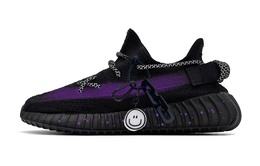 Adidas Yeezy Boost 350 V2 низкие повседневные кроссовки унисекс черные, цвет Black hq4540(team372-一条紫笑脸） | black