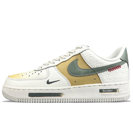Nike Air Force 1 противоскользящие износостойкие низкие скейтерские кроссовки мужские белый - белый, цвет White hv5979-130(team40-春将至) | white