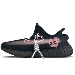 Adidas Изи Буст 350 В2 противоскользящие износостойкие низкие кеды унисекс черно-розовые, цвет Black Pink hq4540(team40-共享浪漫) | black pink