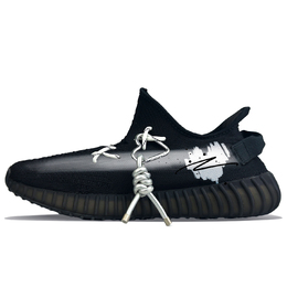 Adidas Yeezy Boost 350 V2 противоскользящие износостойкие низкие кеды унисекс черно-белые, цвет Black White hq4540(team40-双向奔赴) | black white