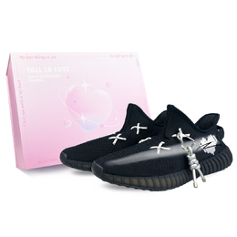 Adidas Yeezy Boost 350 V2 противоскользящие износостойкие низкие кеды унисекс черно-белые, цвет Black White hq4540(team40-双向奔赴sbox) | black white