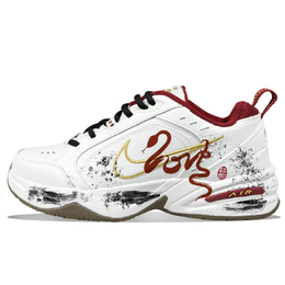Nike Air Monarch 4 противоскользящие износостойкие низкие повседневные кроссовки унисекс красно-белые, цвет Red White ib4607-171(team667-蛇转乾坤) | red white