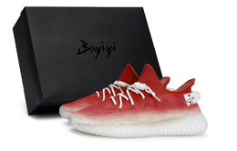 Adidas Изи Буст 350 В2 повседневные кроссовки унисекс низкие красные белые, цвет Red White hq6316(team80-男女同款莓你不行红s-box) | red white