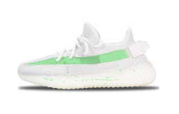 Adidas Изнашиваемые кеды Yeezy Boost 350 V2 низкие повседневные унисекс бело-зеленые, цвет White Green hq6316(team372-碧玉星海） | white green