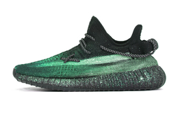 Adidas Yeezy Boost 350 V2 нескользящие низкие повседневные кроссовки унисекс черно-зеленые, цвет Black Green hq4540(team372-玛瑙星海2） | black green