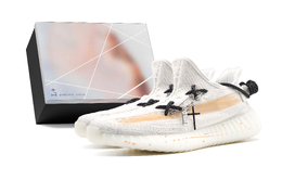 Adidas Yeezy Boost 350 V2 устойчивые к истиранию низкие кеды унисекс белые, цвет White (Box) hq6316(team1271-橙椰子s-box） | white (box)