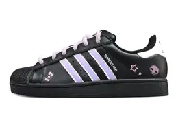 Adidas Антискользящие износостойкие кеды для скейтбординга Superstar 2 унисекс черно-фиолетовые, цвет Black Purple ji0079(team65-小恶魔男女同款) | black purple