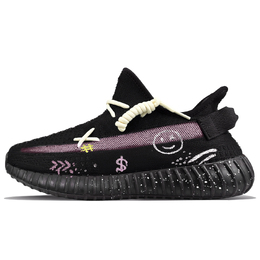 Adidas Yeezy Boost 350 V2 нескользящие низкие кеды унисекс Black Pink, цвет Black Pink hq4540(team373-粉熠星光) | black pink