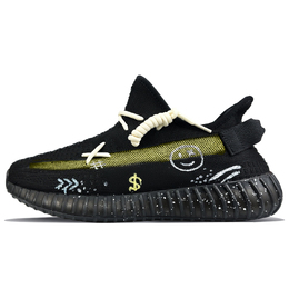 Adidas Yeezy Boost 350 V2 низкие повседневные кроссовки унисекс черные, цвет Black hq4540(team373-粉墨星光) | black