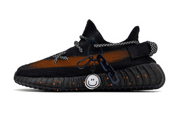 Adidas Yeezy Boost 350 V2 низкие повседневные кроссовки унисекс черные, цвет Black hq4540(team372-一条橙笑脸） | black