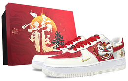 Nike Кроссовки Air Force 1 Low-Top Skateboard Unisex красные серые экрю, цвет Ecru fz5052-131(team40-龙年醒狮s-box) | ecru