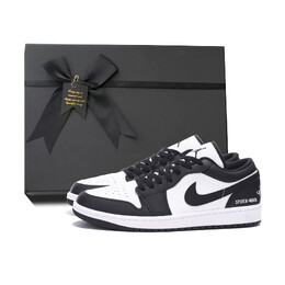 Баскетбольные кроссовки Air 1 Vintage Men Low-Top Black/White Jordan 553558-132（team384-超凡蜘蛛侠box黑白) | black/white