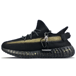 Adidas Yeezy Boost 350 V2 низкие повседневные кроссовки унисекс черные, цвет Black hq4540(team373-和平奏曲黄) | black