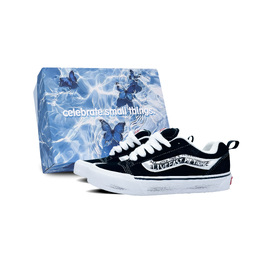 Vans Кроссовки Knu Skool Low Top скейтбордические унисекс черно-белые, цвет Black White vn0009qc6bt1(team188-黑色旗帜s-box | black white