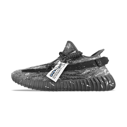 Adidas Yeezy Boost 350 V2 устойчивые к истиранию низкие кеды унисекс черные, цвет Black id4811(team373-星际漫步) | black