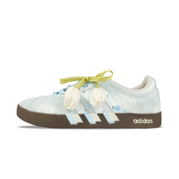 Adidas ВЛ Корт 2.0 устойчивые к истиранию лоу-топ скейтборд кроссовки унисекс синий белый, цвет Blue White hq1802(team76-碎花点点） | blue white