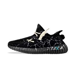 Adidas Изи Буст 350 V2 устойчивые к истиранию низкие кеды унисекс черно-белые, цвет Black White hq4540(team373-暮色迷雾) | black white