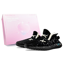 Adidas Изи Буст 350 V2 устойчивые к истиранию низкие кеды унисекс черно-белые, цвет Black White hq4540(team373-暮色迷雾box) | black white